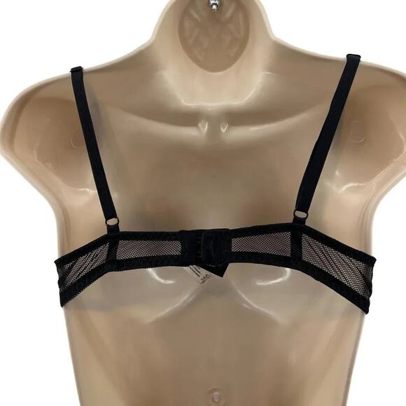 Adore Me Black and Tan Lace Strappy Bra Womens 34A - Picture 6 of 6